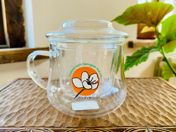 Glass Tea Cup with Infuser and Lid